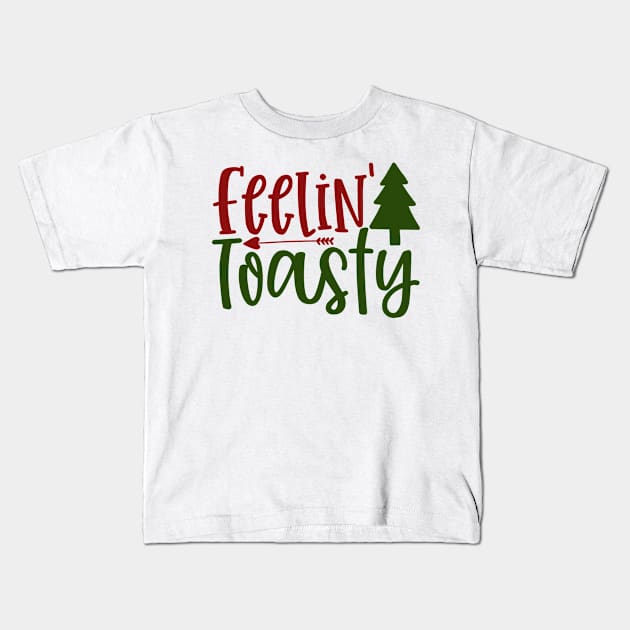 Feelin Toasty Kids T-Shirt by Pixel Poetry